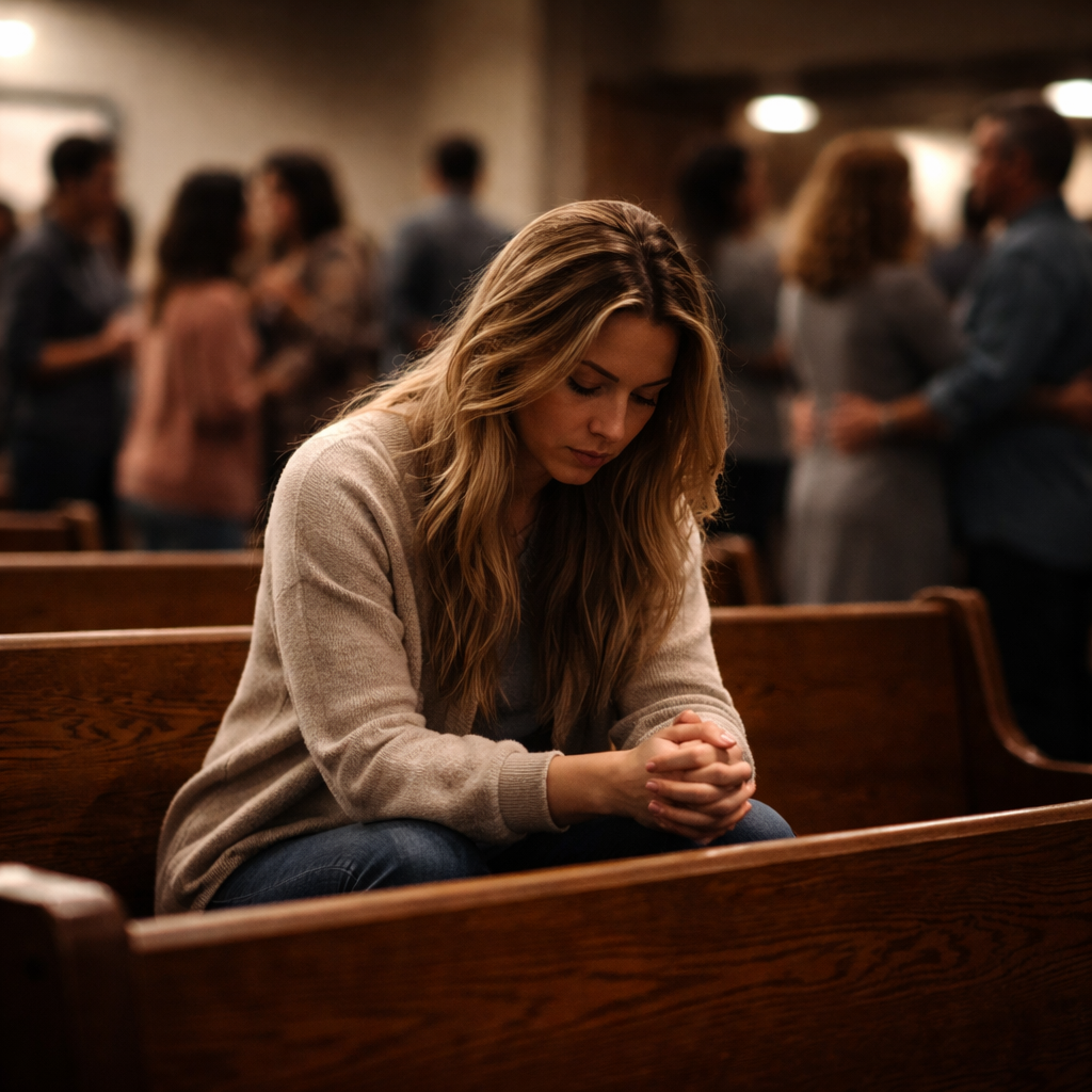 christian woman feeling alone in her walk with Christ